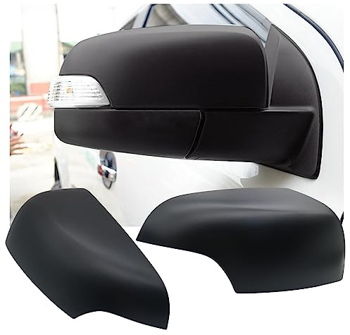JHCHAN Spiegelabdeckung Seitenspiegelkappe Schwarz für Ford Ranger T6 T7 T8 2012–2022 Wildtrak XLT XL Limited Stormtrak Wolftrak Thunder Raptor | Ranger Wildtrak T7 T8 2015-2020 PX2 PX3 MK2 MK3 XLT XL Limited 2 Double Cab