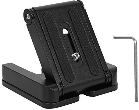Rotule Inclinable Z Flex, Z Flex Bracket Folding Tilt Pan Stativkopf Kugelkopf 1/4 Zoll 3/8 Zoll Mehrwinkeleinstellung Schnellwechselplatte Ständer für DSLR-Kamera-Stative Stabilisato