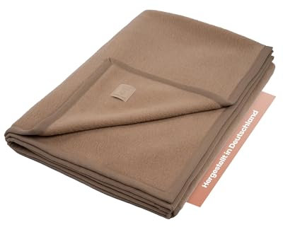 Ritter Decken Kalif Kaschmirdecke 150 x 220 cm - Kamel - Hochwertige Wolldecke aus Kaschmir & Feiner Merinolammwolle - Warme Wolldecke - Made in Germany