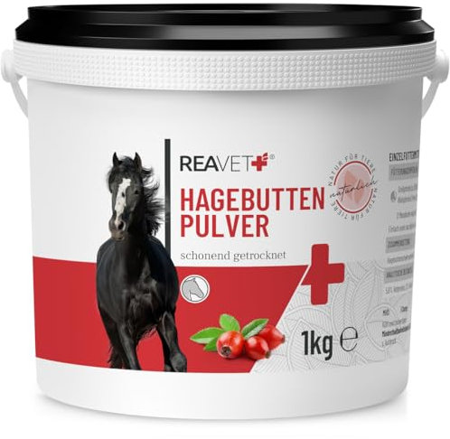 ReaVET Polvo premium de rosa mosqueta 1 kg, natural, fortalece el sistema inmunológico + función articular, rico en vitamina C, polvo articular de rosa mosqueta, sin aditivos