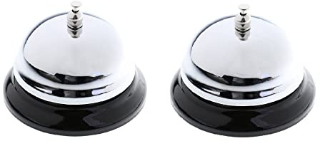 TEMPO DI SALDI Par De Timbres De Mesa Pulido De Metal para Recepción Hotel Hotel Restaurante