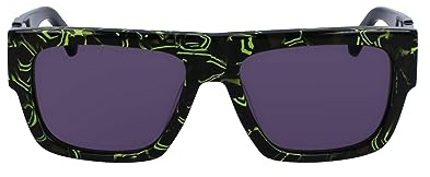 Calvin Klein Jeans Herren Sonnenbrille Ckj23654s, Schwarz / Partygrün, Einheitsgröße