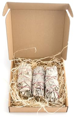 Native Spirit 6 kleine Salbei Stäbe - Pack feinster Kalifornischer Salbei - ca 8 cm, 20-25 g (3-4 Inch Baby-Smudge-Stick White Sage)…