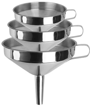 Imbuti a bocca larga Bar Vino Birra Boccetta for olio Imbuto in acciaio inossidabile for conserve di utensili da cucina con filtro staccabile Imbuto in metallo (Color : 1 inch x 8 TPI 75MM)