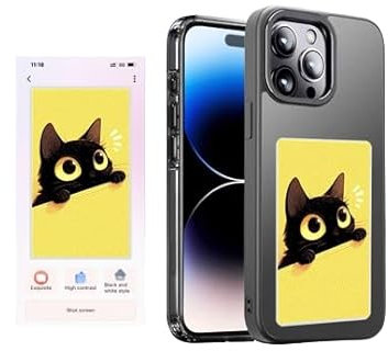 Coque de Protección Ink Screen AI 4 Colores - Ecran d’Encre Personalizable para iPhone 6,1 - iPhone 13 Pro Max (Gris)
