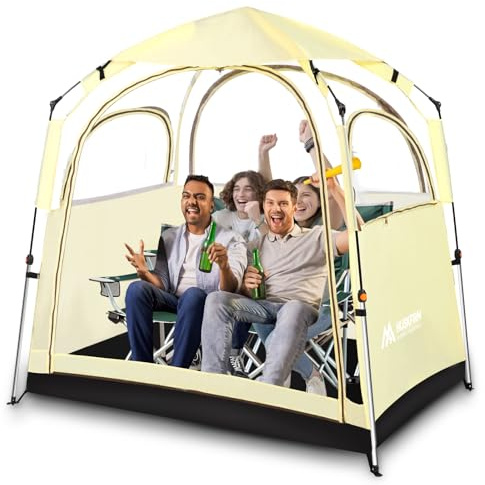 Huskfirm Sports All Weather Clear Rain Tent 1-4 Person With Detachable Top Cover and Sealed Floor for Outdoor Sports Events Camping Fishing