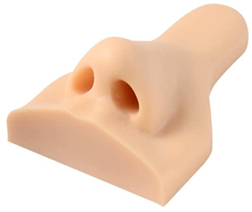 HAKIDZEL Modèle De Nez Silicone Réaliste Pour Entraînement Piercing Visage Factice Flexible Couleur Peau Claire Partie Du Corps Entraînement Et Portable