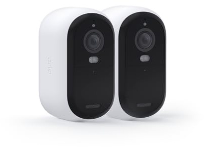 Arlo Essential Security 2K Wireless Camera with Focus, Indoor and Outdoor, 2nd Generation, 2-Way Audio, Color Night Vision, Motion Activation, Real-Time Notifications, White,