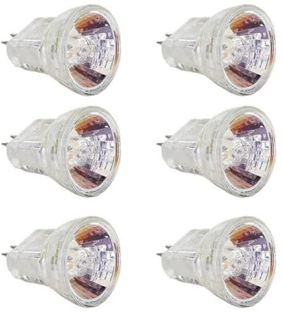 UGEFKMQ 6PC Halogen Strahler MR8 24V 20W Niederspannung Spezial Halogen Glühbirne MR8 24V 5W GU4 Bi-Pin Sockel 10W