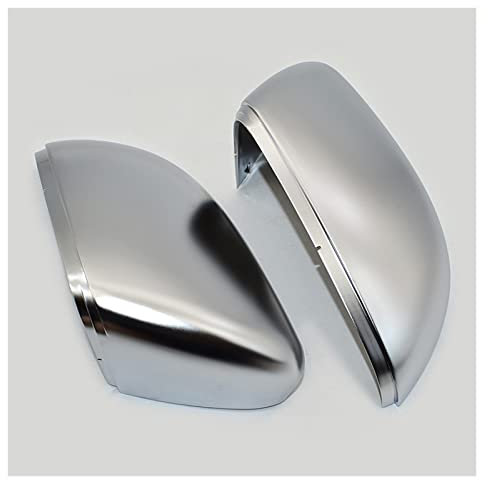 DZSMSRTG Auto Spiegelkappen Matt Chrom Spiegelabdeckung Silber Rückspiegelkappe Gehäuse Für VW Für Golf 6 MK6 Für Touran Rückspiegel Abdeckung Trim Cap
