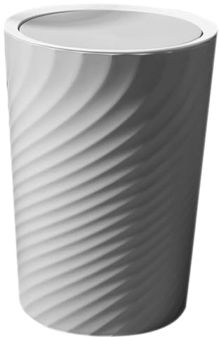 BUGUUYO Poubelle à Couvercle Pivotant 10l En Plastique Poubelle Cuisine Pratique Compacte Et Épais Accessoire De Bureau Pour Salle De Bain Et Bureau Avec Design Créatif