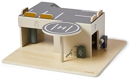 FLEXA Parkhaus für Kinder aus Holz – Parkgarage ab 2 Jahren – Hochwertiges Kinderspielzeug & Geschenk