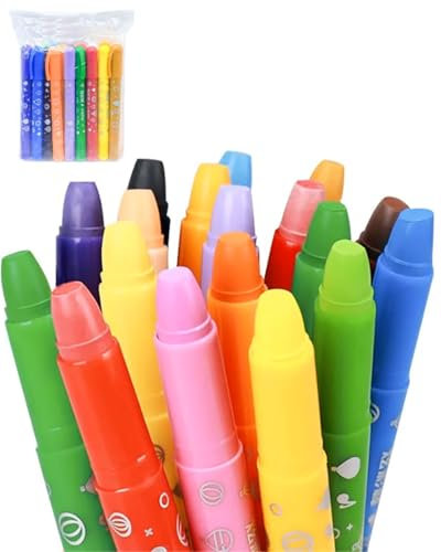 ZEXIJOW 18 Farben Schminkstifte für Kinder,Kinderschminke,Sichere Schwangerschaftsbauch Schminke,Abwaschbare Kinderschminke,Geeignet für Weihnachten Halloween Kinder,Geeignet für Karneval