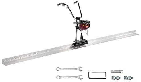 VEVOR Massetto in Calcestruzzo, Set di Barre Dritte in Alluminio da 1220x670x1060 mm, Motore Vibrante per Finitura Cemento a 4 Tempi con Maniglie Regolabili in Altezza, Utensile Calcestruzzo