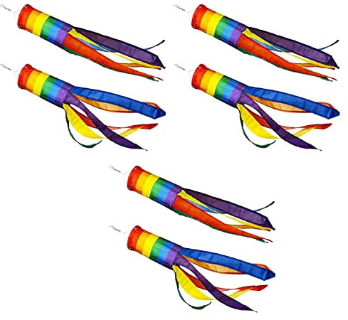 MVOSJFIE 6 Pieces Windsock Colorful Hanging Decoration Windsock for Outdoor Hanging