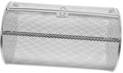 TOGEVAL Elektroofen Grillkorb Drehbar Aus Edelstahl 180x300mm BBQ Nüsse Und Gemüse Röster Backofenkorb Für Camping Und Familienfeier