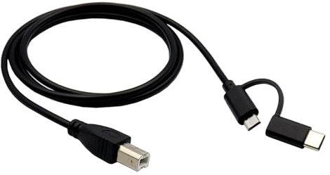 HOOLRZI 1m/1.5m/2m USB/Type C To USB B OTG Cable Male To Male Connector Printer Date Line Extension Cord Wire