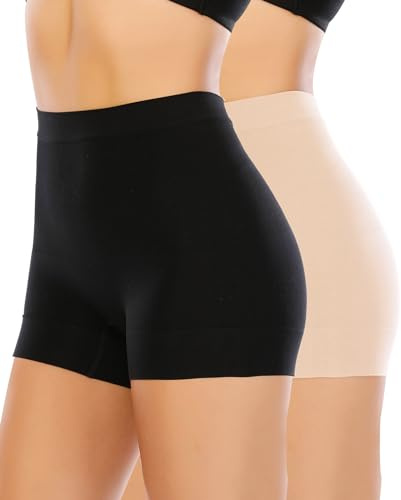 YARRCO Braga Faja Reductora Mujer Invisible Faja Pantalon Adelgazante Vientre Plano Braguitas Moldeadoras Cintura Alta Cintura Media Shapewear Shorty Control de Abdomen Sin Costuras