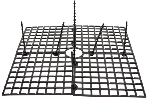 Angoily Cubierta Protectora para Macetas Jardinera Recortable 3 Piezas Tamaño Mediano Color Negro para Exterior E Interior, Rejilla Antidesplazamiento contra Mascotas y Niños, Resistente
