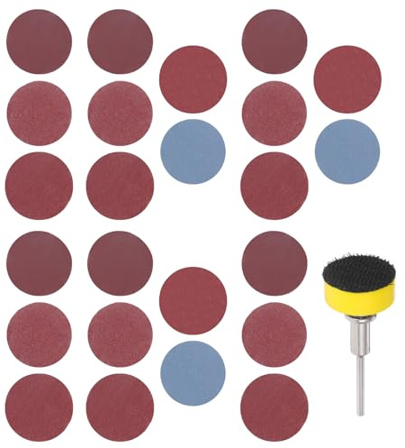 Sewroro Set 100 Pezzi Dischi Abrasivi Floccati Multigrana 100/180/240/1500 per Levigatrice e Trapano Carta Vetrata Rotonda per Legno Metallo e Riparazione Auto Accessori per Lucidatura