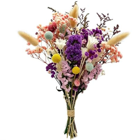 39 Stück Trockenblumenstrauß Groß Set, 43cm Brautstrauß Trockenblumen Strauß Groß zum Basteln Strohblumen Getrocknet für Wohnzimmer Home Hochzeit Vasen Herbst Tischdeko