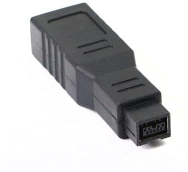 iCables FireWire 400 to 800 Adapter - 6 Pin (FEMALE) 400 to 9 Pin (MALE) 800 Firewire/iLink Connector Adapter - Compatible with Mac and more