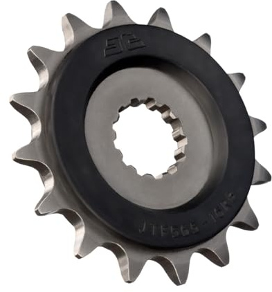 JT främre kedjehjul med gummidämpare 520 tonhöjd / 16 tänder (JTF565.16RB) | Innerdiameter 21,7/25 mm, gummierad kompatibel med Kawasaki ER-6 650 N / F 2005-2017, Kawasaki Z 650 2017-2022