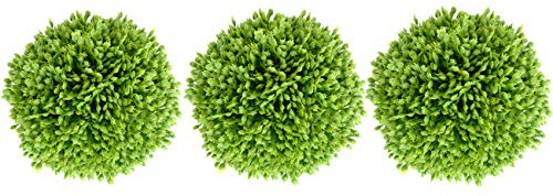 CIR OASES 3.5 Inch Boxwood Balls Artificial Greenery Balls Decorative, Bowl Filler,Set of 3 Moss Balls Decorative