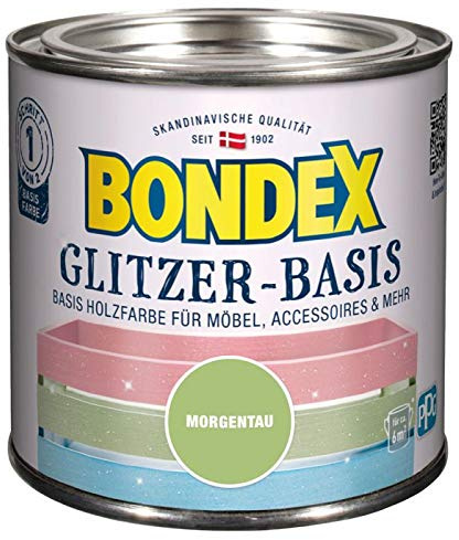 Bondex 424678 Glitzer-Basis morgentau 0,5 L - Farbe Mit Glitzer Für 6m² - Glitzerfarbe schützt Holz und schafft Glitzernde Blickfänge