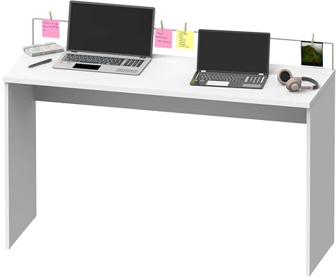 MUEBLES PITARCH | Mesa Escritorio de Estudio, para Salones, Blanca,77x131,5x45 cm(Alto x Ancho x Fondo) Moderna Modelo Haley