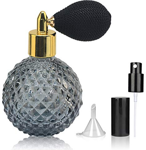 LINALL Bouteille de parfum vintage en verre - Atomiseur de parfum - 96,4 g - Rechargeable - Idéal pour la décoration de la maison et les cocktails