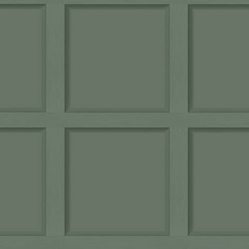 Holden Decor Pannello in legno moderno effetto 3D pannelli in legno caratteristica parete rotolo 10m [verde 12982]