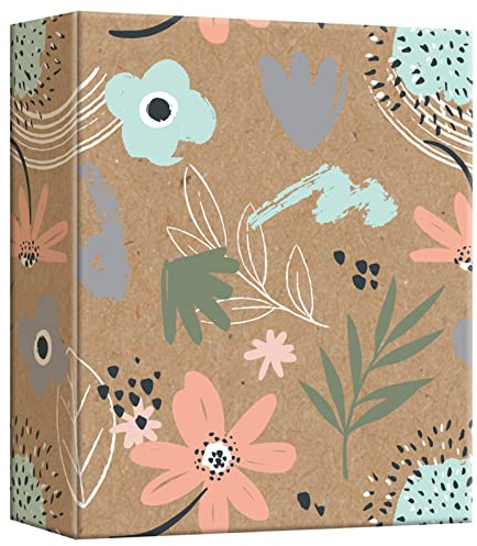 Home Collection Album photo à enfiler Motif coups de pinceau Marron 10,2 x 15,2 cm 80 photos