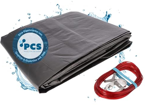 Duraol Poolabdeckung oval I 8,00 x 4,00 m I Hochwertige Poolplane oval mit Materialstärke 220g/m² I Robuste Schwimmbad Abdeckung mit Randverstärkung I Beidseitig beschichtet & wasserdicht