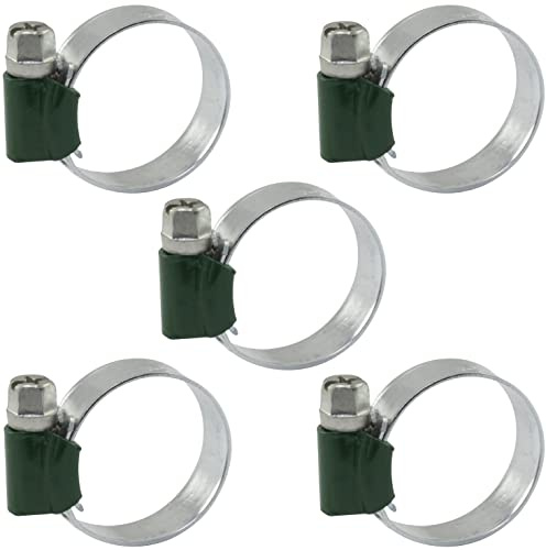 AERZETIX - C63666 - Lot de 5 Colliers de Serrage à Crémaillère à Vis Tangente Renforcé 50-70 mm - Largeur 12 mm - en Acier Zingué - Couleur Argent