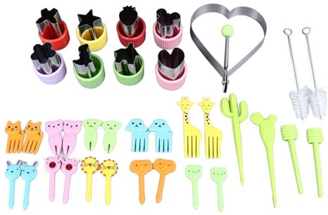 55pcs Sandwich Cutter Sealer Set, Vegetable Cutter Shapes Sets Mini Cookie Cutters Box Accessories Sandwich Cutter for Kids
