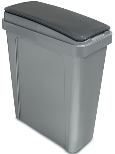 25L Mülltonne Grau Recyclingtonne 20x40x50cm abnehmbarem Küche Trash Bin