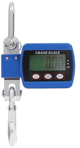 500kg Mini Federwaage Digitale Kranwaage Elektronische Hängewaage mit Präzisem Sensor für Materiallagern Kai Wiegen Stahl Rohstoffe Gepäck Wiegen 22x8x5cm (Blau)