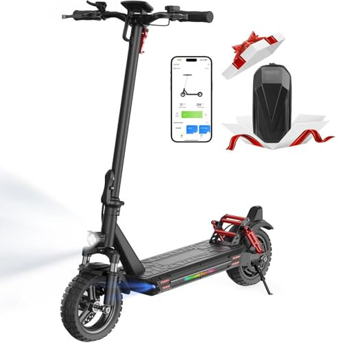 iScooter GT1 Electric Scooters Adult, 10 Off-road Fast Electric Scooter with Cruise Control, 45km Long Range,4 Shock Absorbers, 4 Speed Modes, 4-5H Fast Charging, Double Disc Brake
