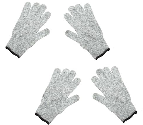 LVYUDS 2 Paires Gants Ronces Anti-Grattage Coupe Verre Bois Protéger Gants Jardinage Cuisine Agriculture Tricotage Respirant Gants Anti Coupure Souple(M*20cm)