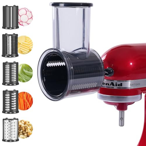 Trancheuse pour hachoir KitchenAid, hachoir à légumes, râpe à fromage, fruits, coupe-salade, accessoires avec 5 lames Gdrtwwh