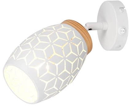 Reality Leuchten Wandspot Bidar R81571731, Metall Weiß matt, exkl. 1x E14 |
