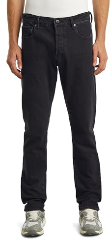G-STAR 3301 vanliga avsmalnande jeans, svart (Washed Black 51003-d931-h890), 28W x 34L herr, Svart (Washed Black 51003-d931-h890), 28W / 34L
