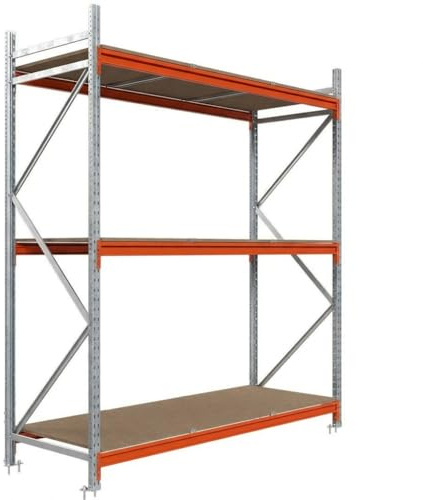 Master Rax – Weitspannregal mit 3 Ebenen und DTD-Böden, Industrie-Schwerlastregal für Lager (200x150x80cm)
