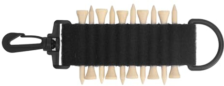 10 tees golf tee hållare med krok multifunktion praktisk bärbar golf tee bärare förvaring väska för bälte (Svart)