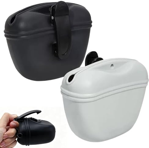 Générique Hundgodis väska | 2 stycken bärbar silikonmathållare med klämma - godisväska för valpträning - resor utomhus, vandring, camping, park