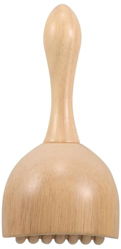 Alipis Masajeador de Taza de Madera Ergonómico para Uso Doméstico, Herramienta Manual para Aliviar Tensión y Moldear Cuerpo con Diseño en Forma de Copa Beige