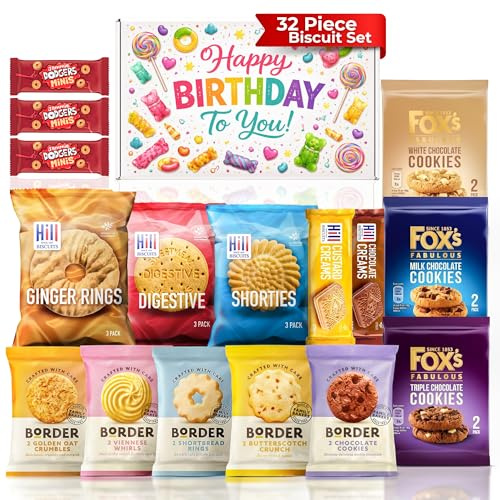 Birthday Biscuit Set |Luxury Biscuit Gift Hamper | Gift Set | Birthday Present | Moving In Gift Set | Homefunk Treats | A Variety Of Favourite Treats (Biscuit Gift Set)