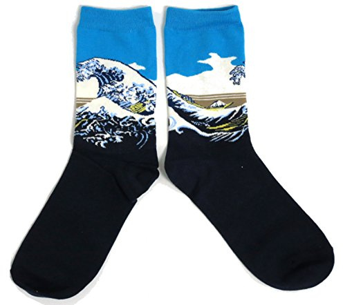 Ladies The Great Wave Off Kanagawa Hokusai Sea Surf Socks One Size Fits All
