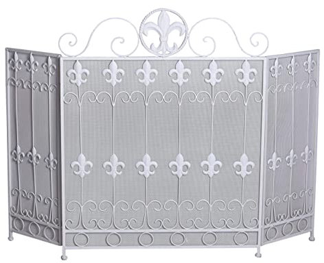 Camino per Shabby Chic Parascintille per scintilla Griglia Parascintille Palazzo Exclusiv